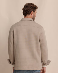 Southern Tide Fairwood Quilted Knit Shacket - Sandstone Khaki