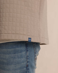 Southern Tide Fairwood Quilted Knit Shacket - Sandstone Khaki