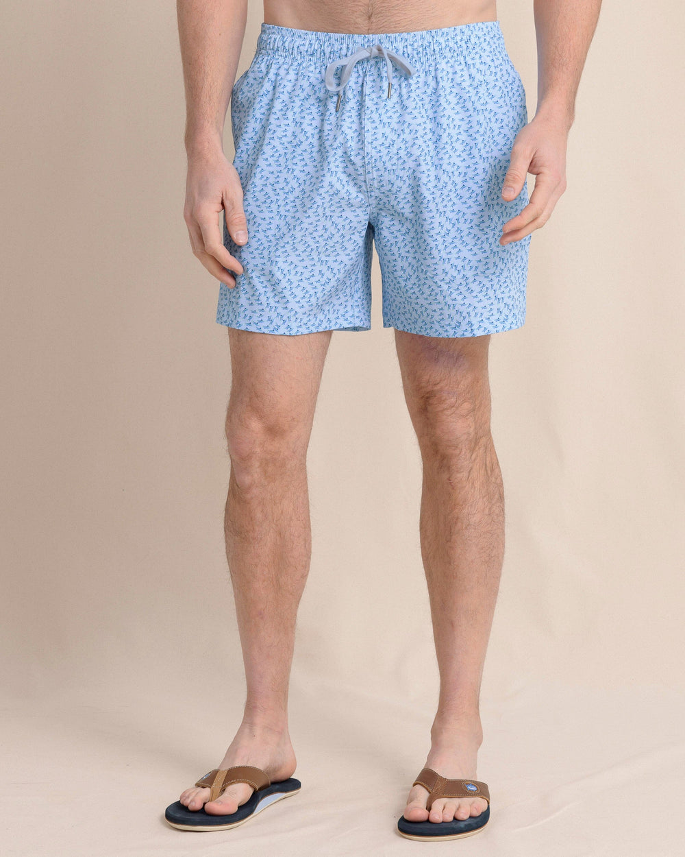 Southern Tide Fintastic Swim Trunk - Cerulean