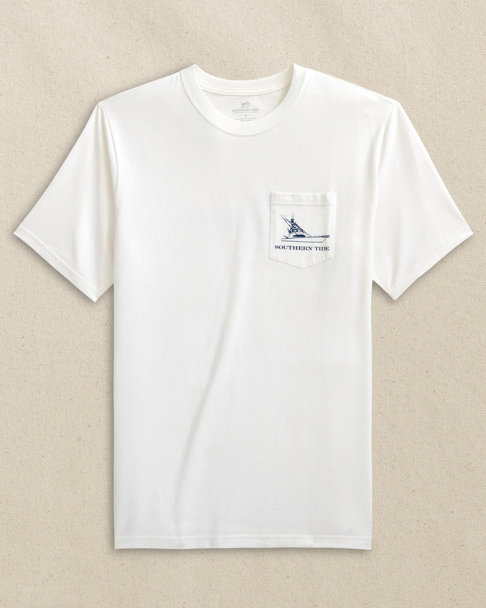 Southern Tide SS Fishing Boat Tee - Classic White