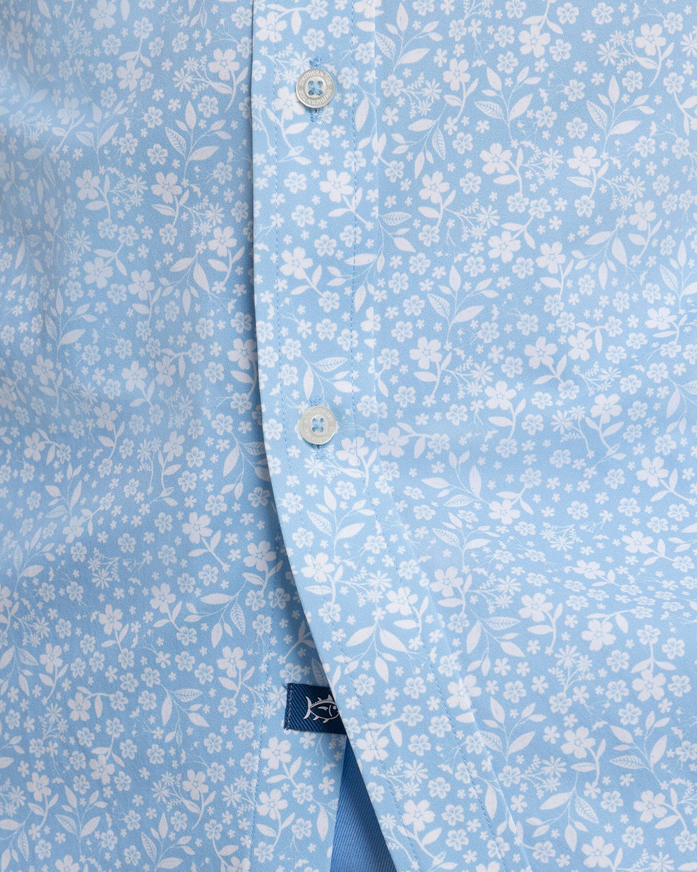 Southern Tide Short Sleeve Garden Bloom Sport Shirt - Tide Blue
