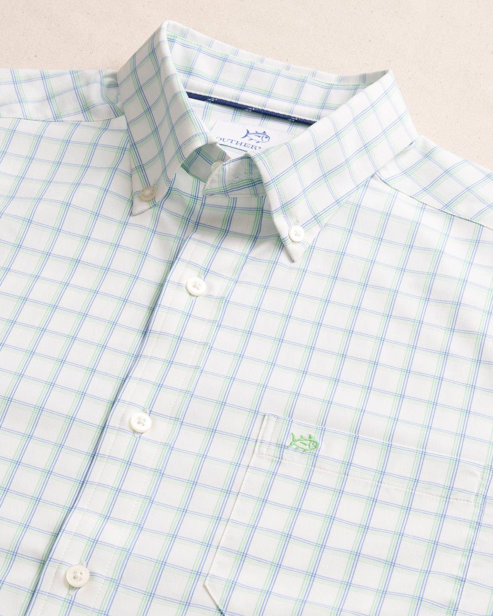 Southern Tide Habersham Plaid Sport Shirt - Jade Green