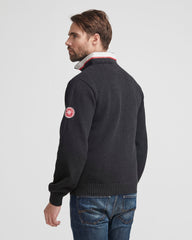 Holebrook Classic Wind Proof 1/4 Zip Sweater - Black Melange