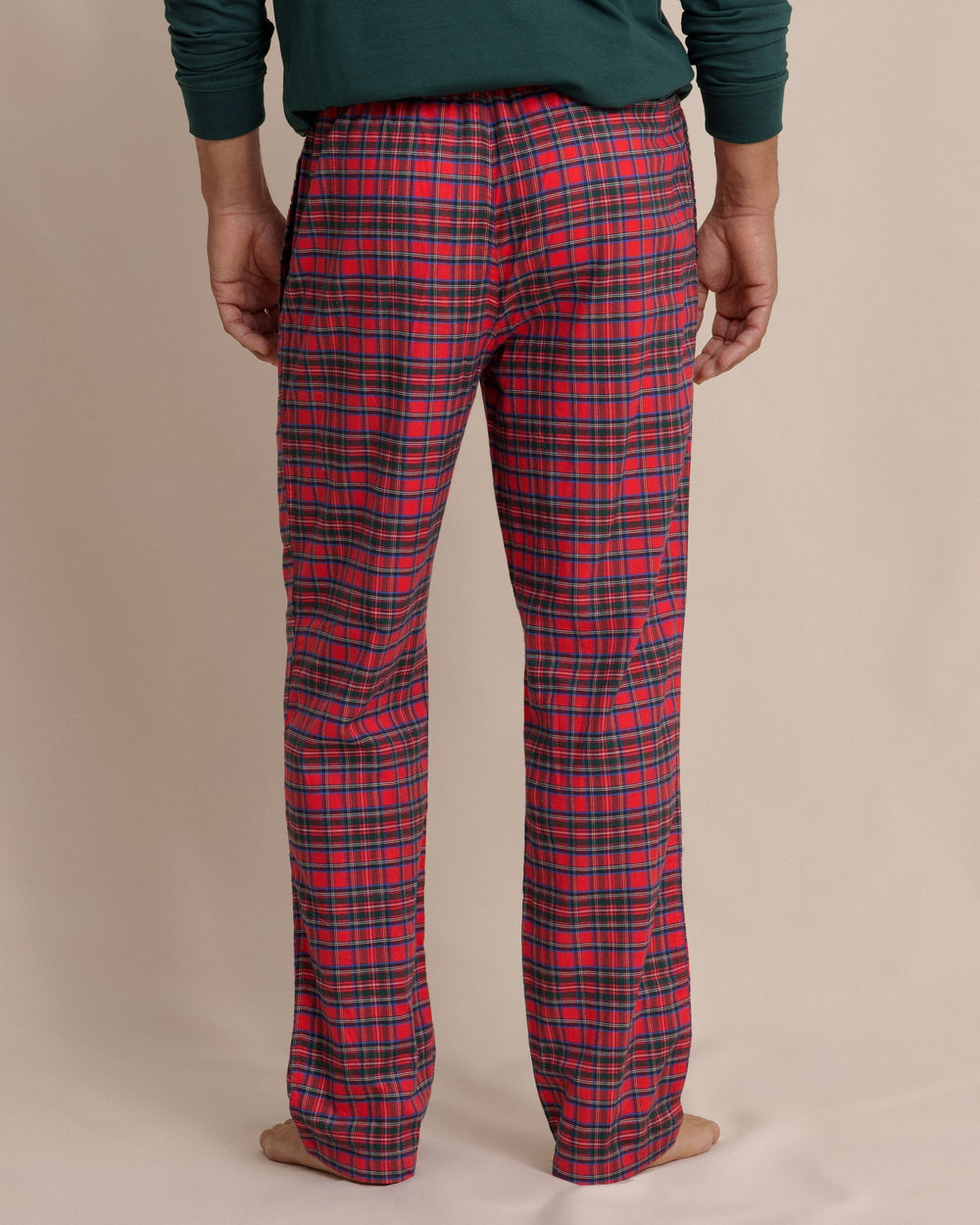 Southern Tide South Carolina Tartan Lounge Pant - Crab Red