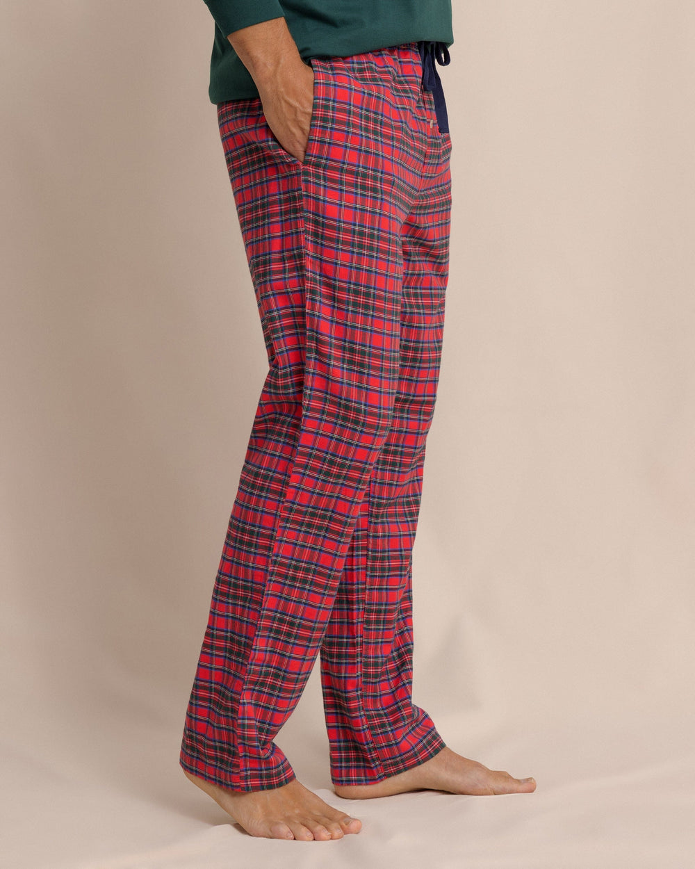 Southern Tide South Carolina Tartan Lounge Pant - Crab Red