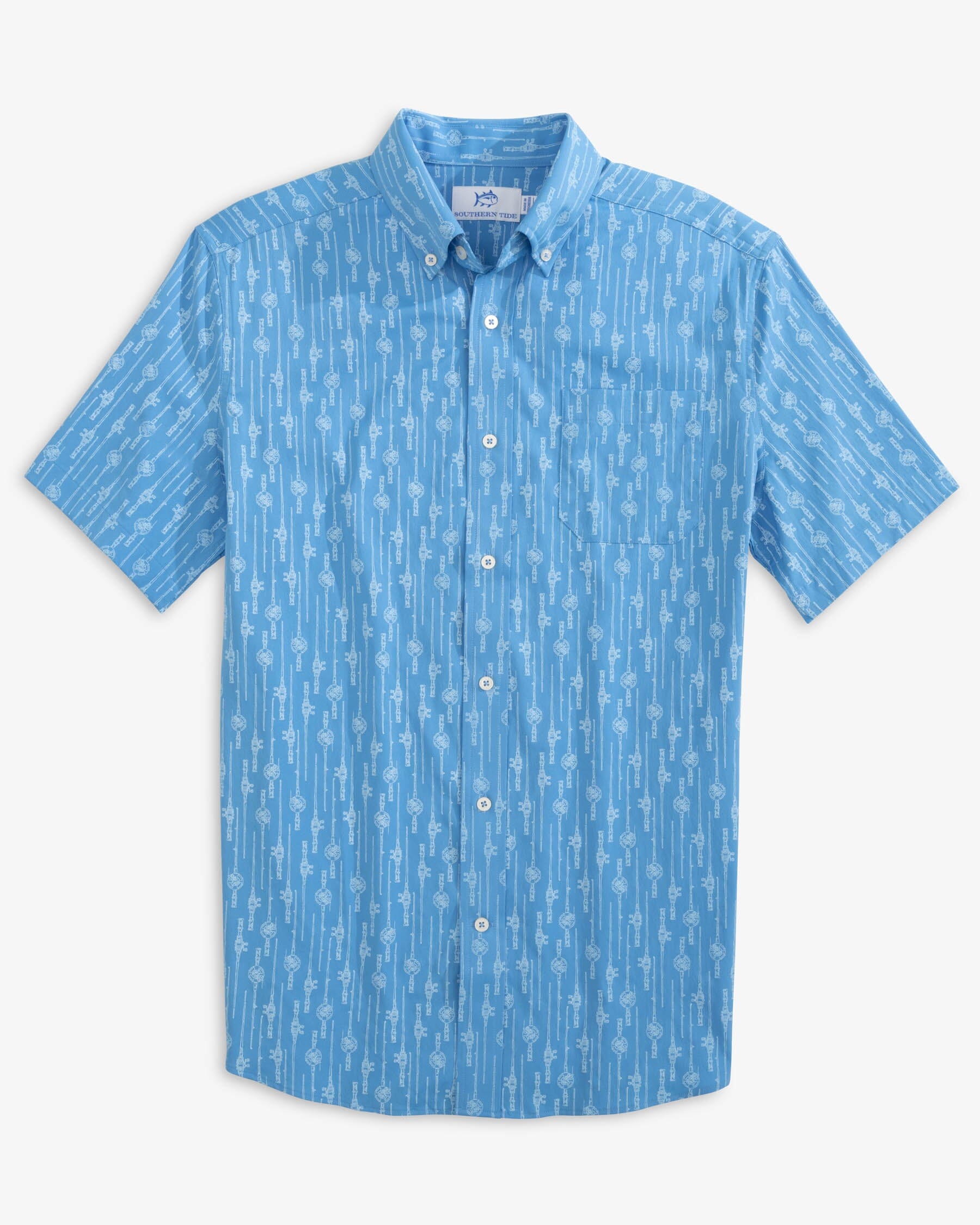 Southern Tide Reel Em In SS Sport Shirt - Boat Blue
