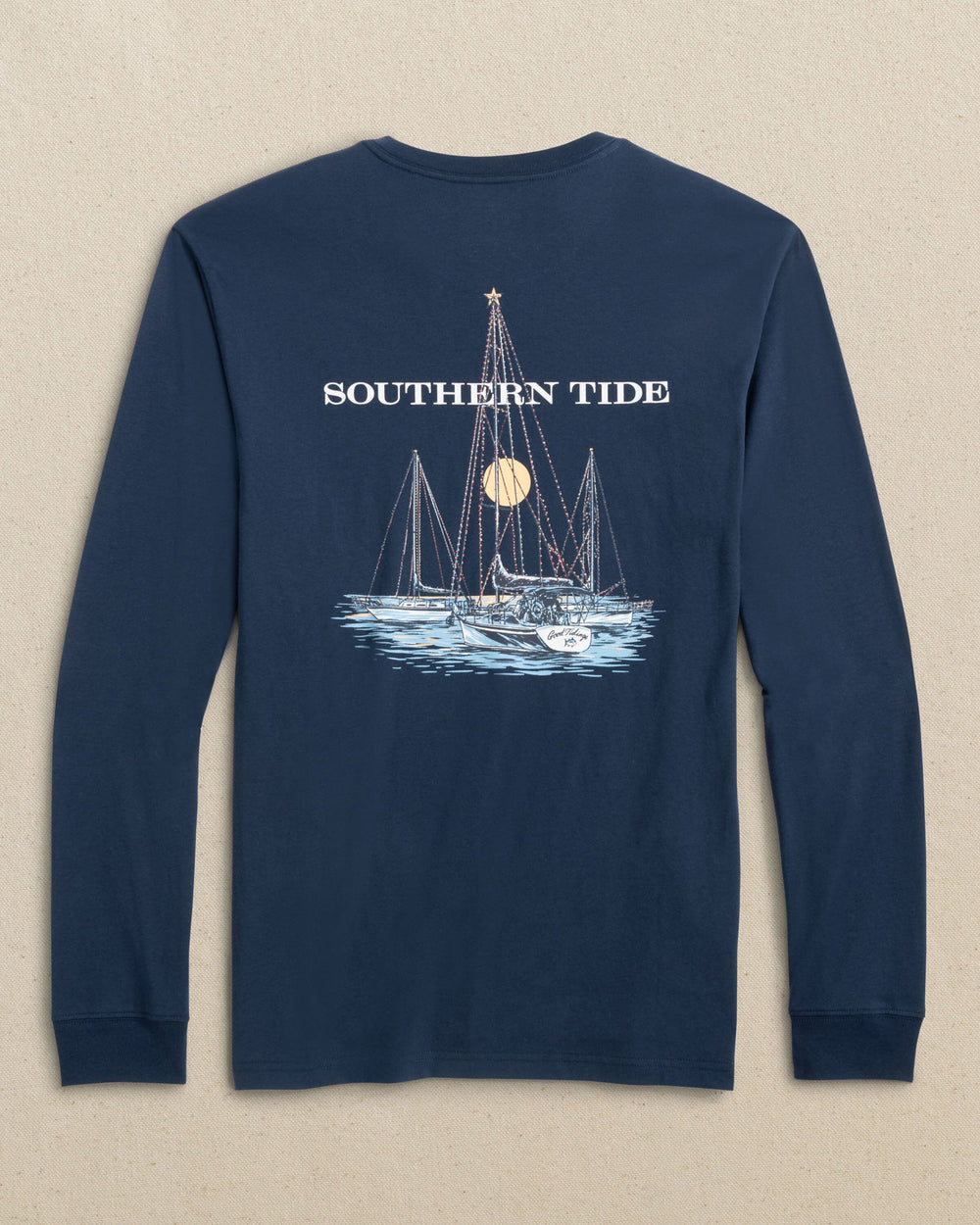 Southern Tide Sailboat Lights Tee - Dress Blue