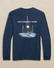 Southern Tide Sailboat Lights Tee - Dress Blue