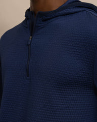 Southern Tide Scuttle Hoodie Performance 1/4 Zip - True Navy