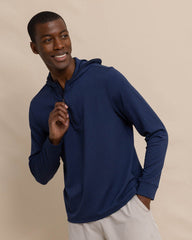 Southern Tide Scuttle Hoodie Performance 1/4 Zip - True Navy