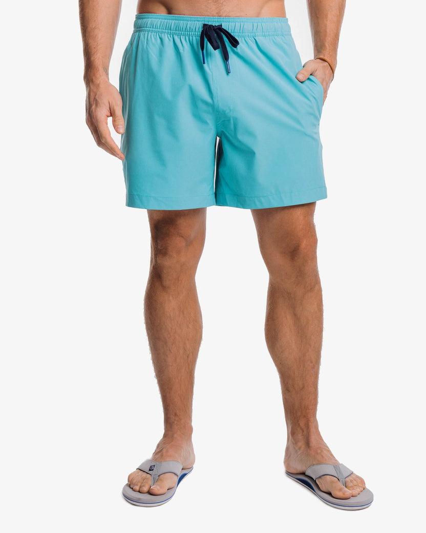 Southern Tide Solid Swim Trunk - Tidal Wave