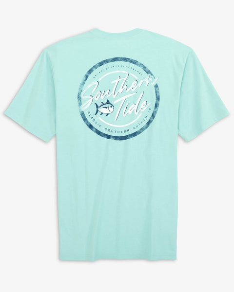 SEA   Tシャツ　tee Southern Tide Authentic Badge Short Sleeve Tee in Turquoise Sea