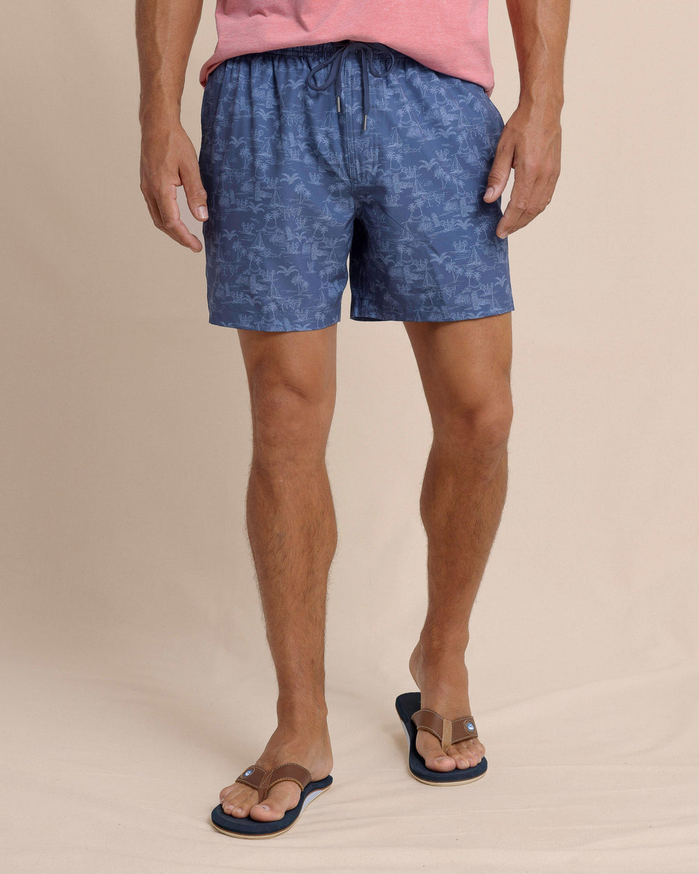 Southern Tide Tide To The Shore Swim Trunk - Light Indigo