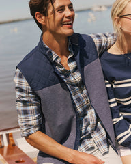 Southern Tide Waterfront Quilted Vest - Dress Blue