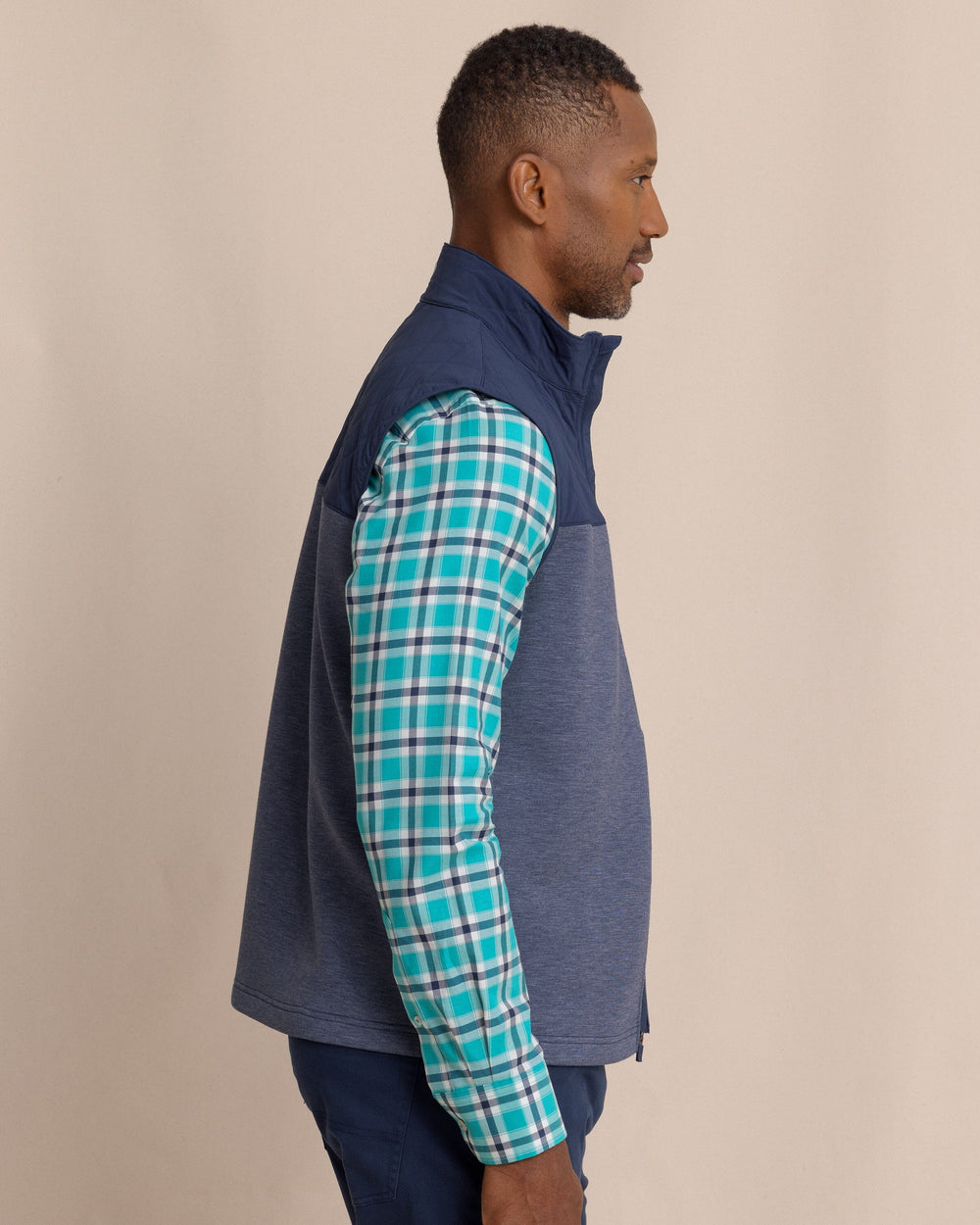 Southern Tide Waterfront Quilted Vest - Dress Blue