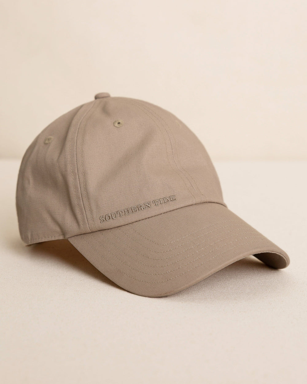Southern Tide Waxed Canvad Leather Strap Hat - Sandstone Khaki