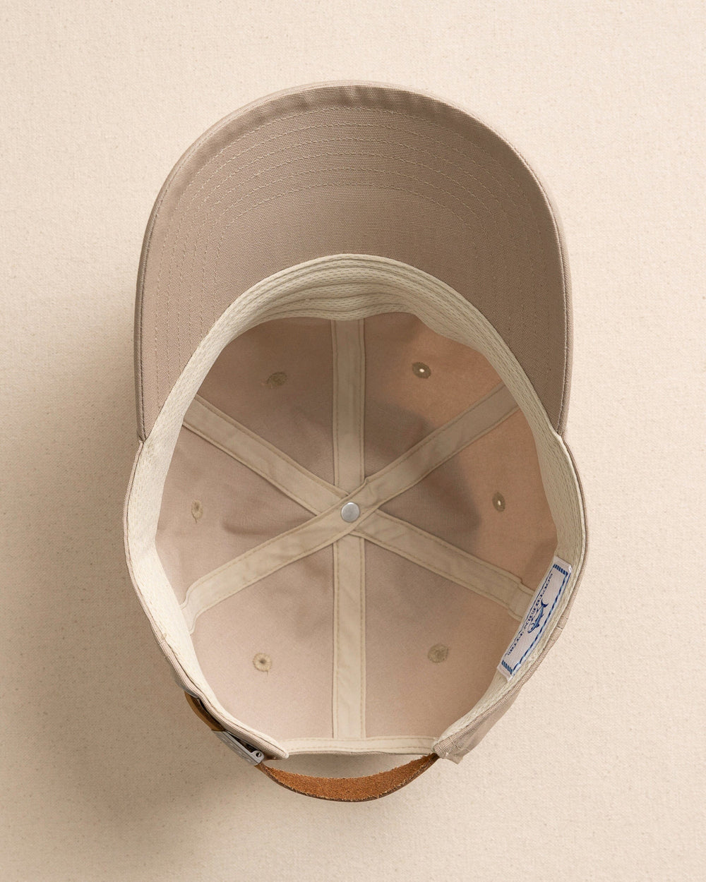 Southern Tide Waxed Canvad Leather Strap Hat - Sandstone Khaki