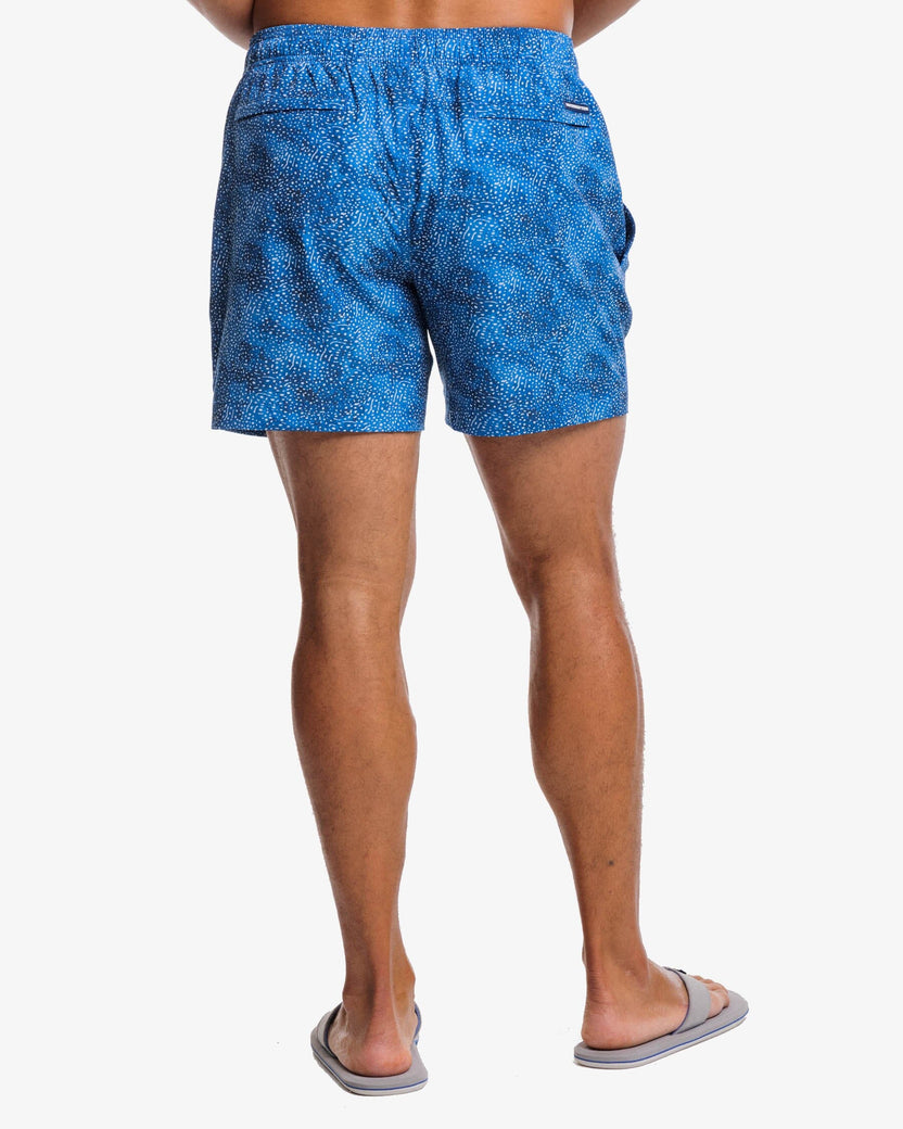 Southern Tide Well Well Whale Swim Trunk - Atlantic Blue