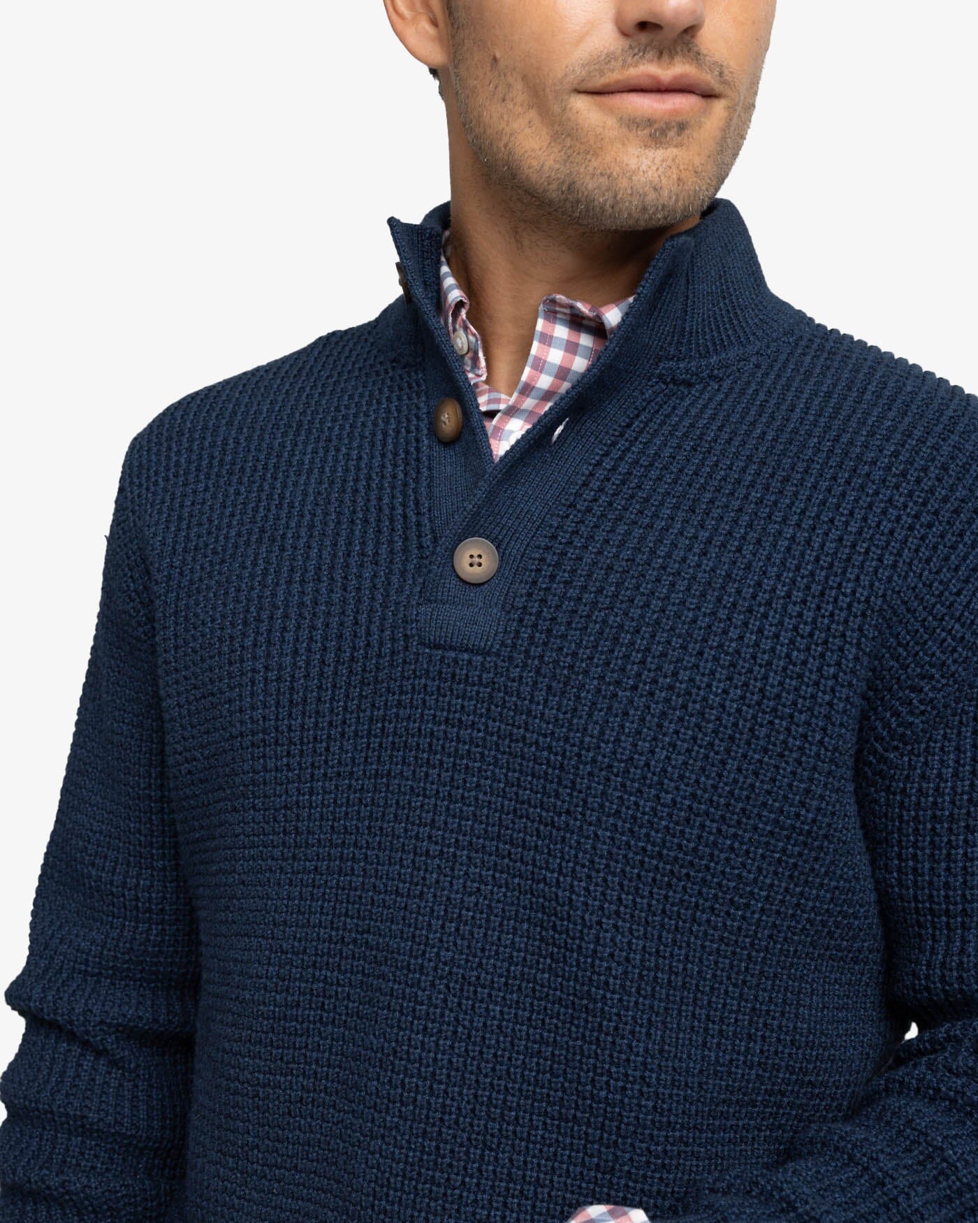 Southern Tide Westmont Jade 1/4 Button - Dress Blue