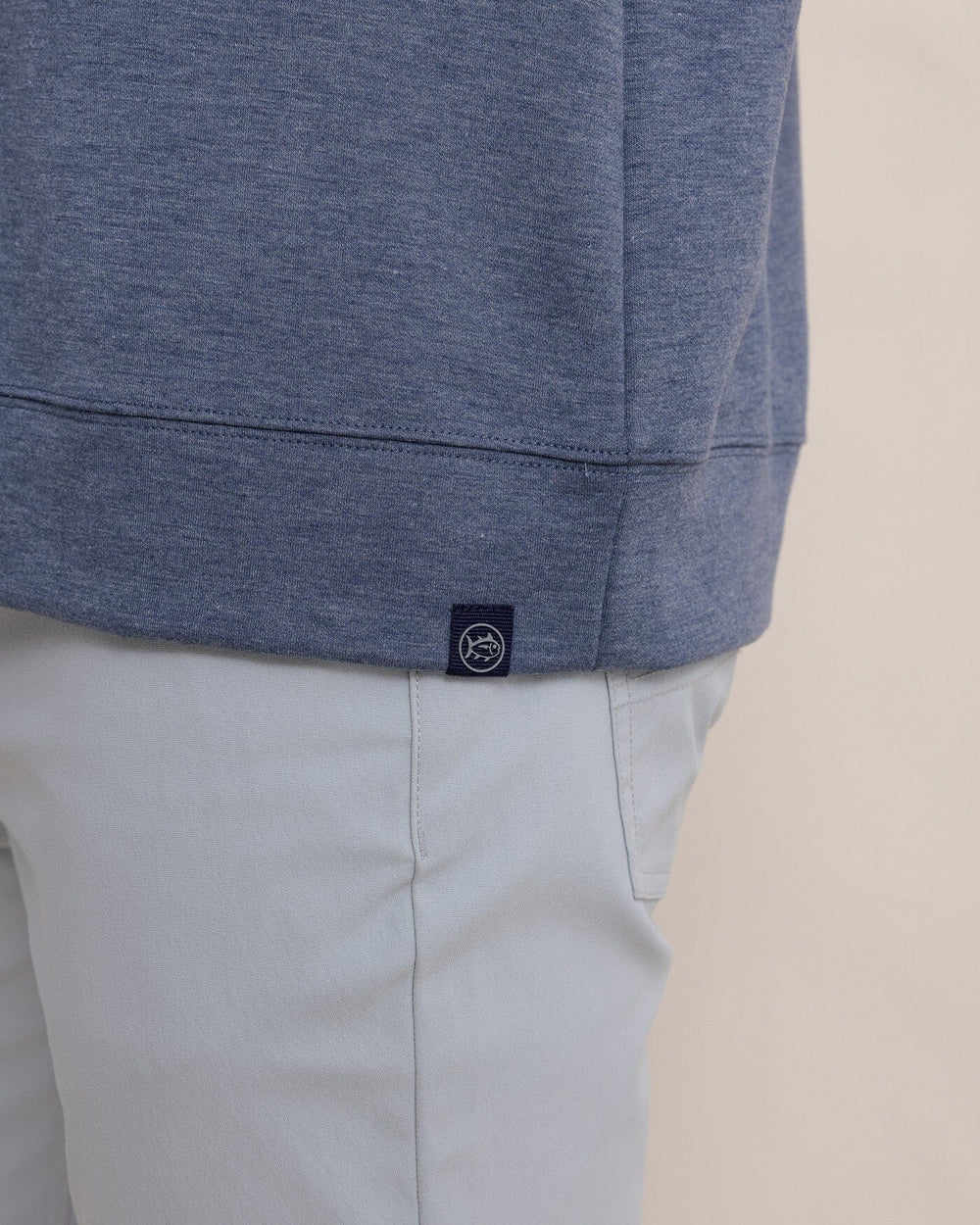 Southern Tide Whyche Interlock 1/4 Zip - Heather Dress Blue