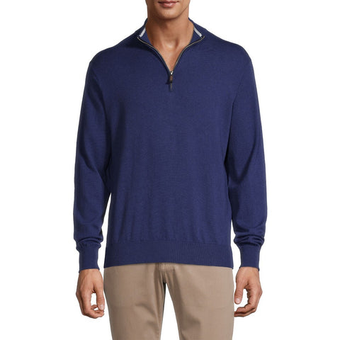 Peter Millar Crown Crest 1/4 Zip - Navy