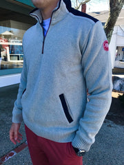 Holebrook Gregor Wind Proof 1/4 Zip Sweater - Lt Grey