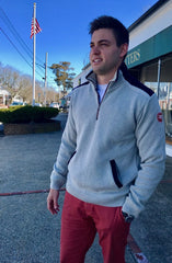 Holebrook Gregor Wind Proof 1/4 Zip Sweater - Lt Grey