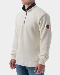 Holebrook Classic Wind Proof 1/4 Zip Sweater - White