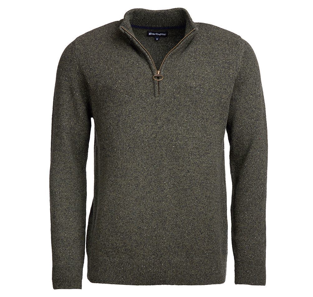 Barbour Tisbury 1/2 Zip Sweater - Dark Seaweed