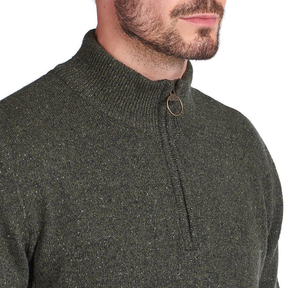 Barbour Tisbury 1/2 Zip Sweater - Dark Seaweed