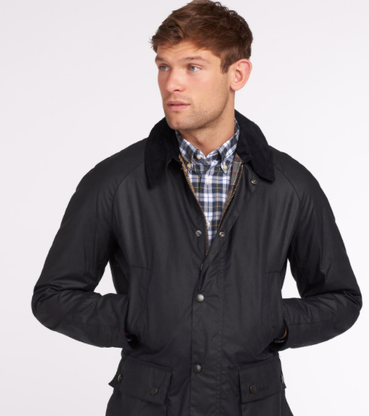 Barbour Ashby Wax Jacket - Navy