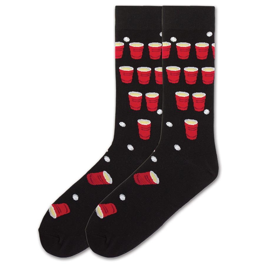 MEN'S BEER PONG SOCKS by K. Bell from THE LUCKY KNOT