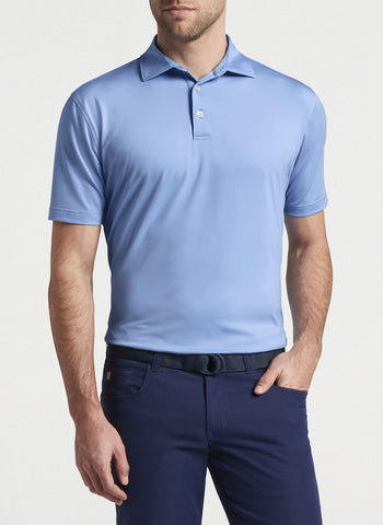 Peter Millar Crown Sport Solid Performance Polo - Cottage Blue