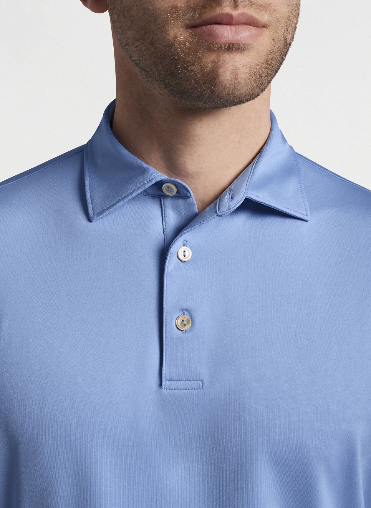 Peter Millar Crown Sport Solid Performance Polo - Cottage Blue