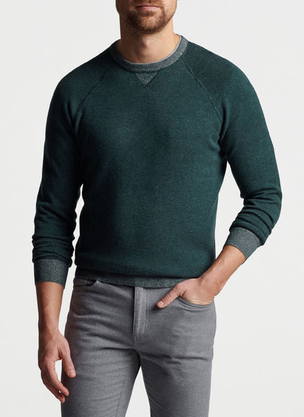 Peter Millar Hartford Crewneck Sweater Balsam The Lucky Knot Men s