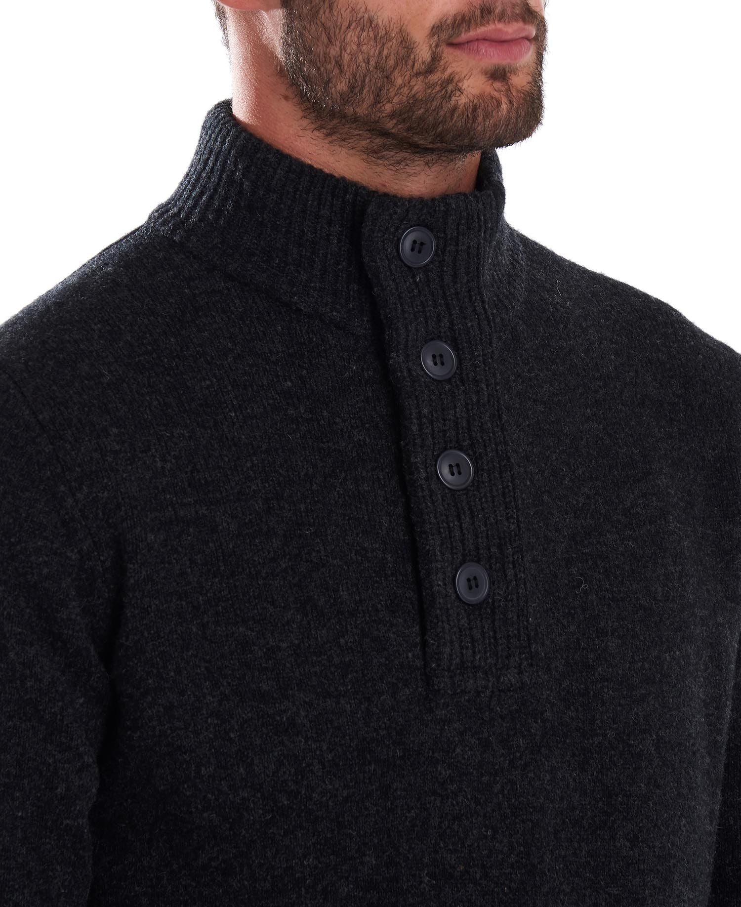 Barbour Patch Half Zip - Charcoal