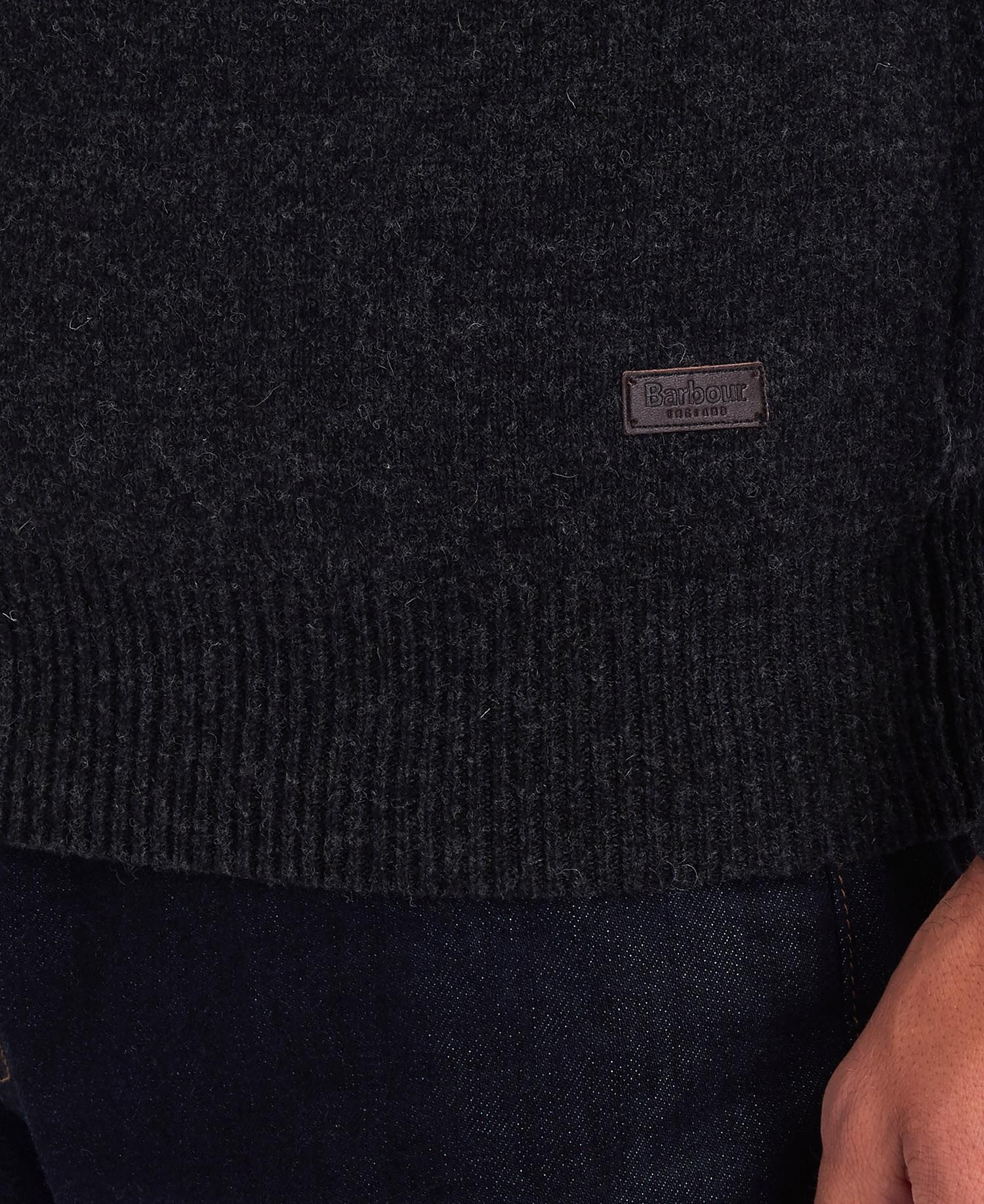 Barbour Patch Half Zip - Charcoal