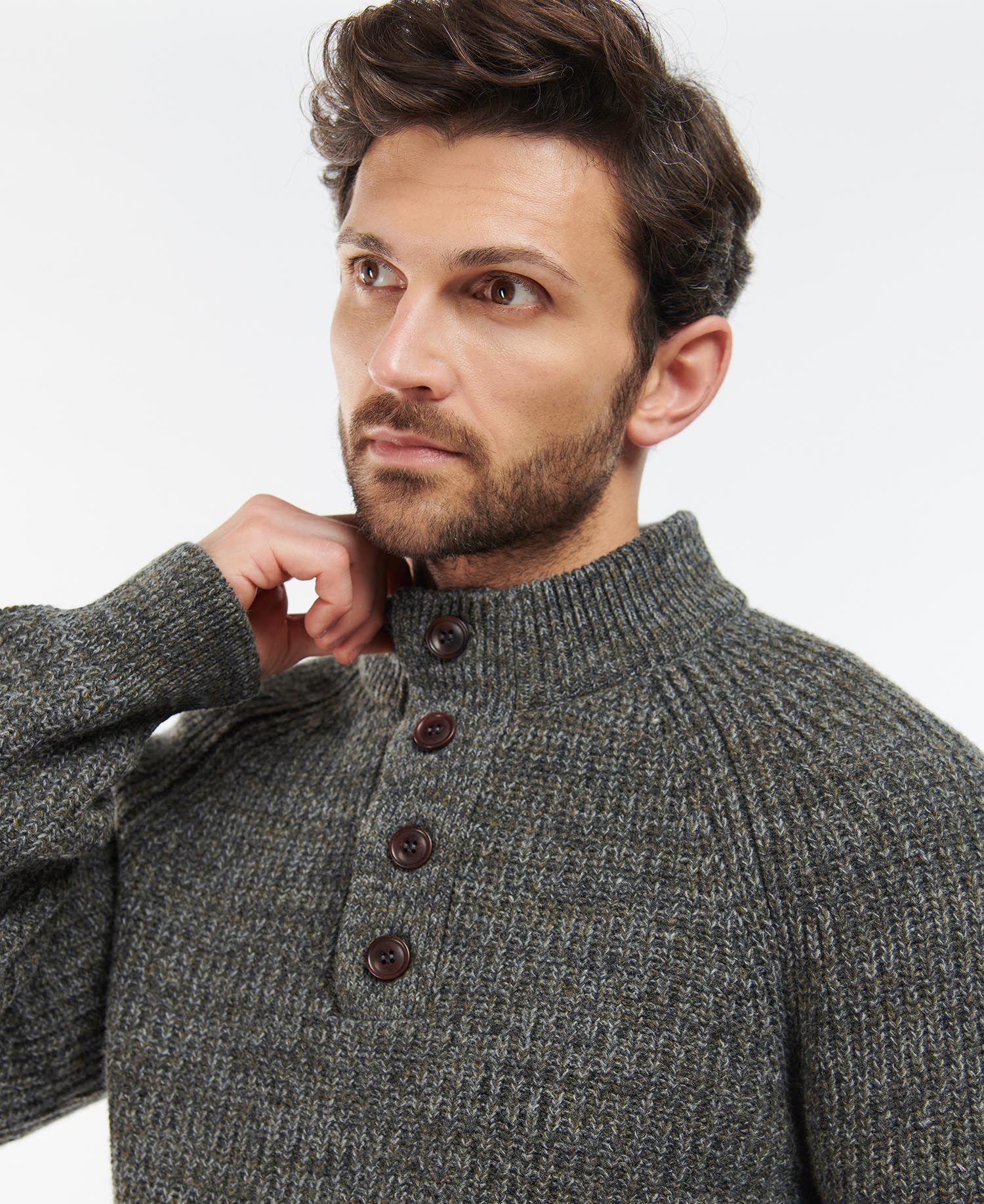Barbour Horseford Half Button - Olive