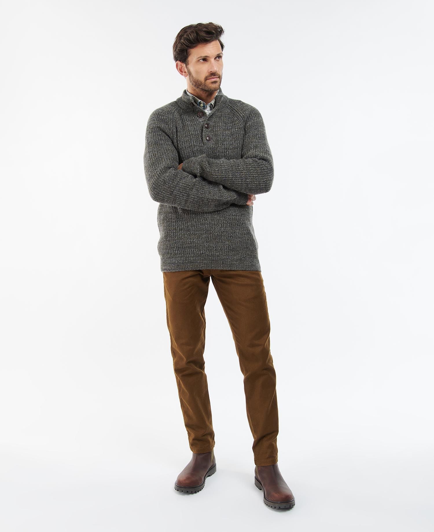 Barbour Horseford Half Button - Olive