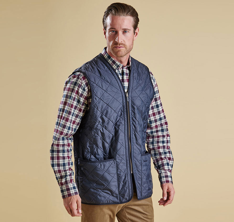 Barbour Polarquilt Waistcoat/Zip-In Liner - Navy