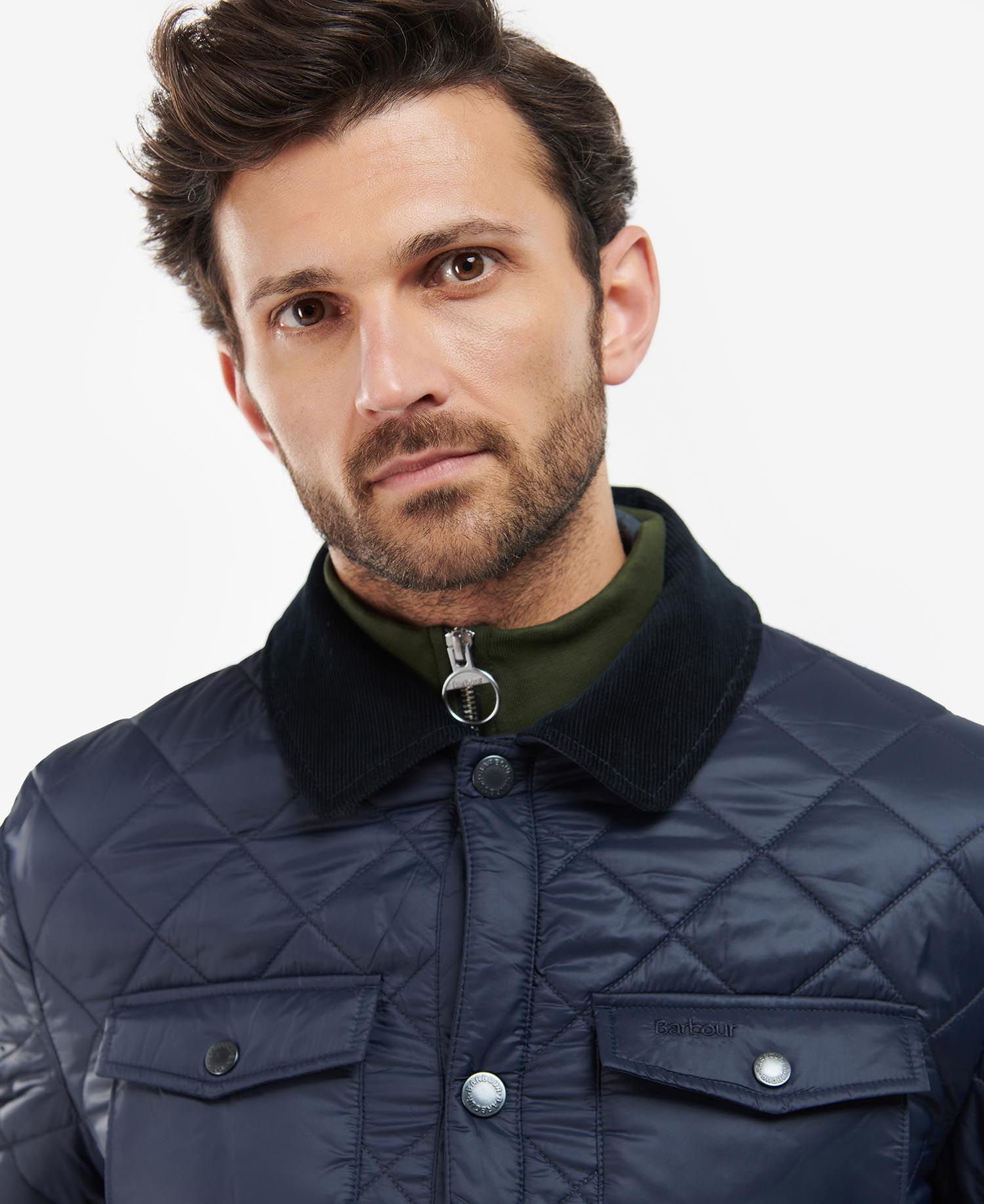 Barbour Shirt Quilted Jacket - Navy
