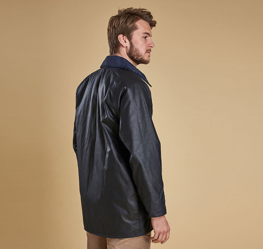 Barbour Beaufort Wax Jacket - Navy
