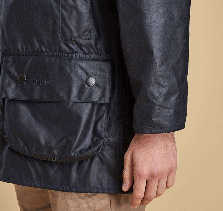 Barbour Beaufort Wax Jacket - Navy