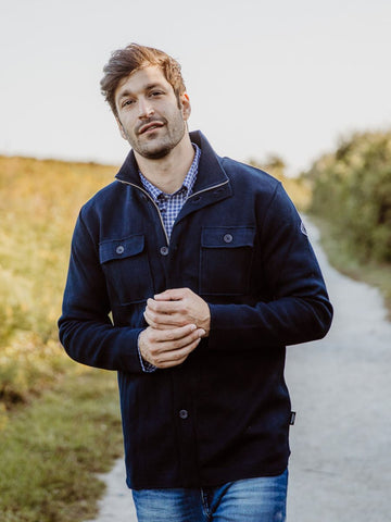 Holebrook Edwin Wind Proof Shirt Jacket - Navy