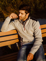 Holebrook Gregor Wind Proof 1/4 Zip Sweater - Lt Grey