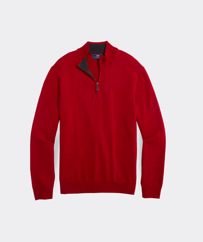 Vineyard Vines Boathouse 1/4 Zip - Red Velvet