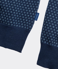 Vineyard Vines Fishing Fairisle 1/4 Zip Sweater - Nautical Navy