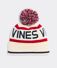 Vineyard Vines Logo Pom Beanie - Marshmallow