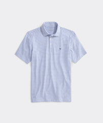 Vineyard Vines Bradley Stripe Sankaty Polo - Yacht Blue Tejeda