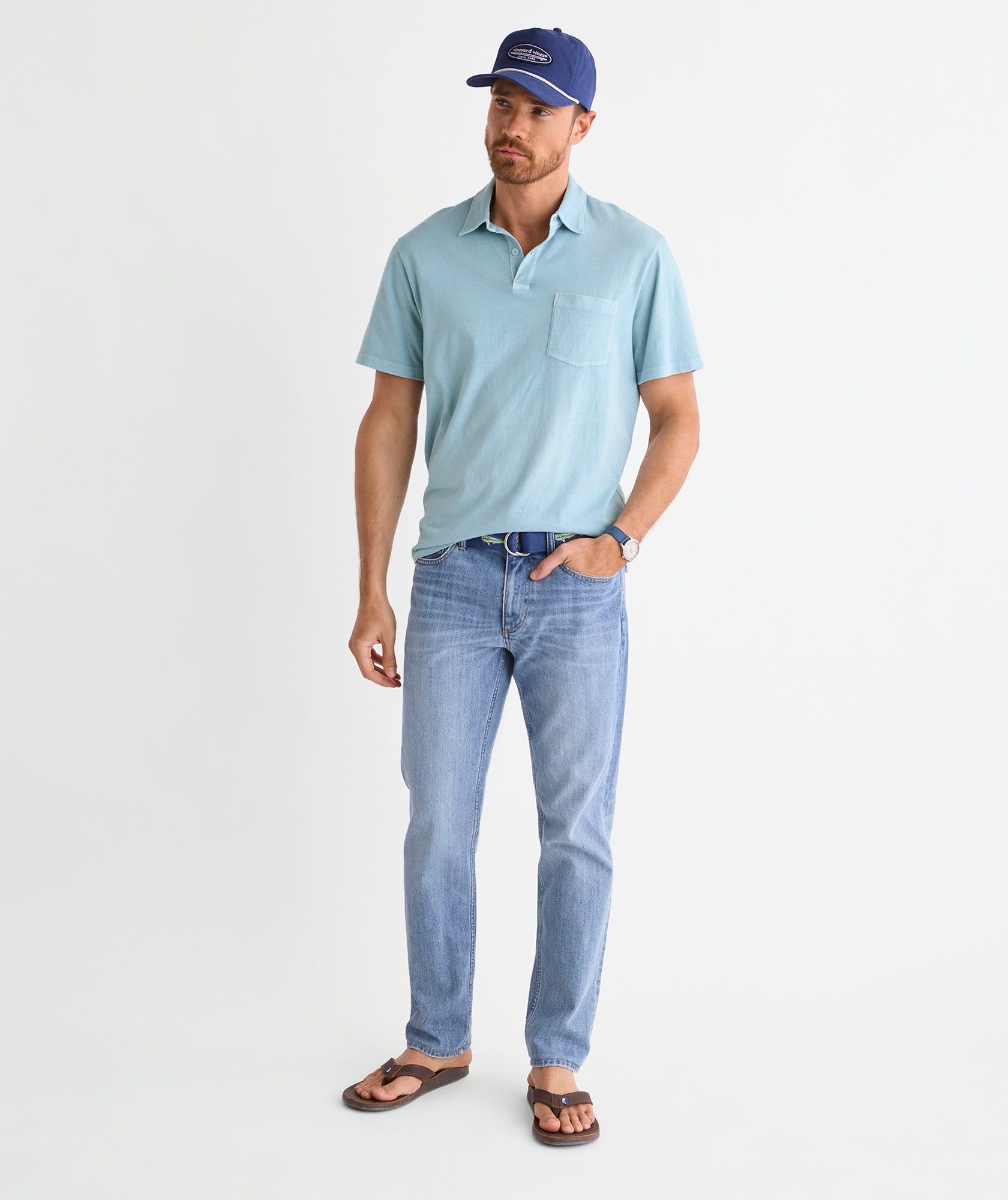 Vineyard Vines Surf Polo - Del Mar Blue
